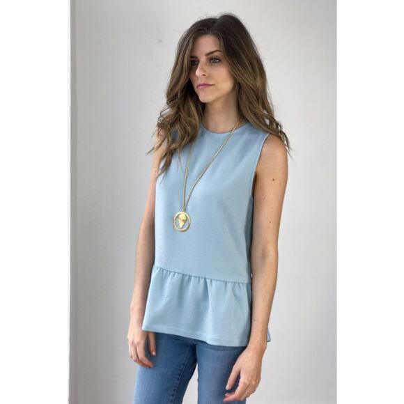 Ganni Clark Peplum Top Size 4 / EU 36 - Picture 1 of 15